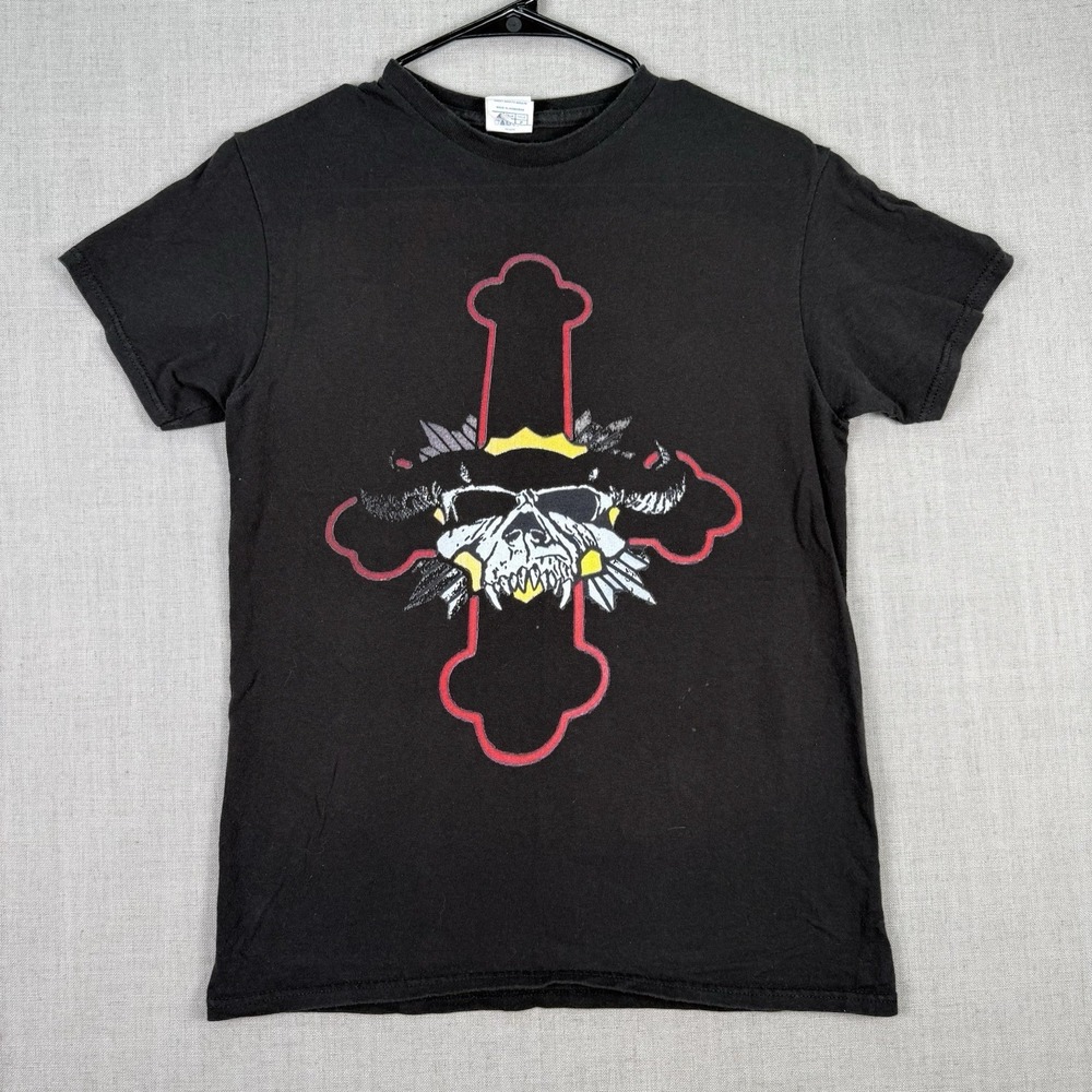 Danzig Band Shirt Mens Small Black Y2K Delta Pro Skull Cross Metal Punk Vintage